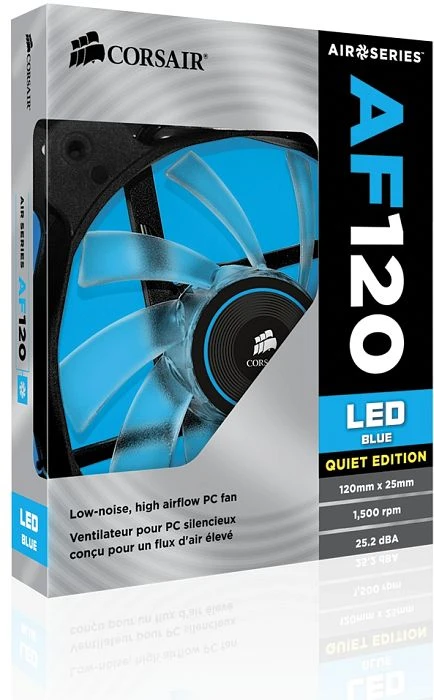 Corsair Air Series AF120 LED Blue Quiet Edition, 120mm