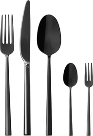 Sambonet Rock Edelstahl PVD Besteck-Set schwarz, 60-tlg.