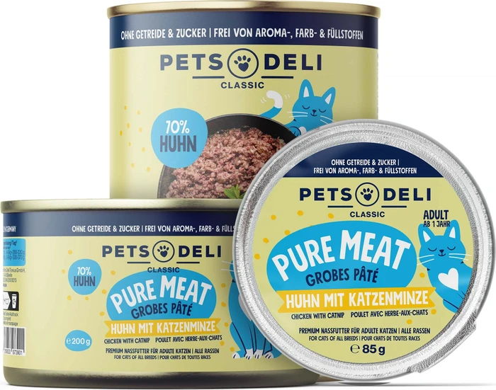 Pets Deli Nassfutter Hühnerfilet mit Kartoffeln für Katzen, 400g