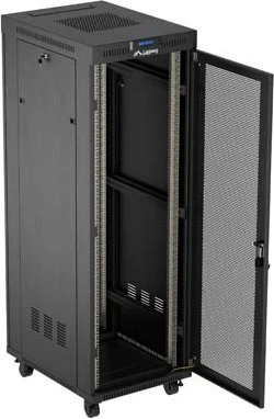Lanberg 19" Rackschrank 37HE, LCD, freistehend, Flat Pack, V2, Gitternetztür, IP20, RAL 9004, 800mm tief
