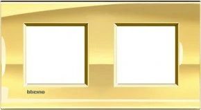 Bticino Livinglight Abdeckrahmen 2-fach, eisgold