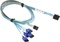 Supermicro mini SAS HD x4 [SFF-8643] auf 4x SATA Kabel, 60/60/60/60cm with Sideband Cable Vorschaubild