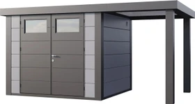 Telluria Classico 2724 Gerätehaus inkl. Anbau 1.68m rechts hellgrau