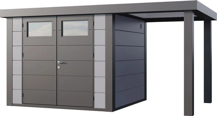 Telluria Classico 2724 Gerätehaus inkl. Anbau 1.68m rechts hellgrau