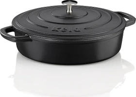 Kela Calido Bräter flach 28cm schwarz