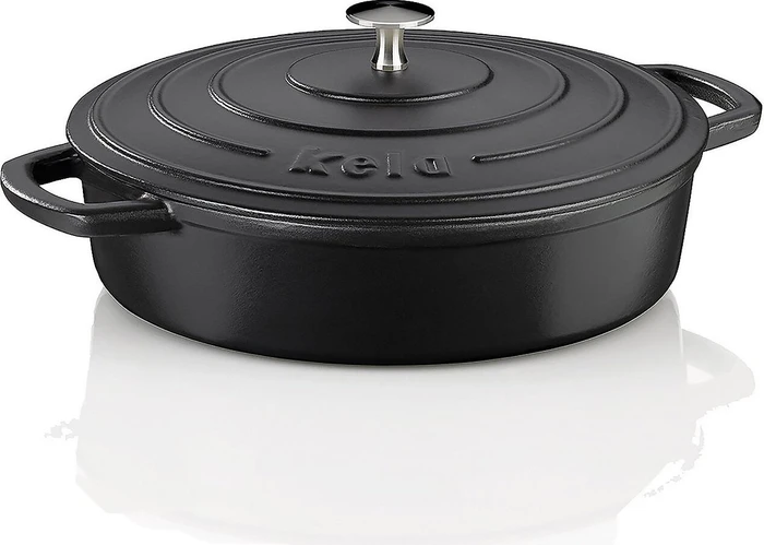 Kela Calido Bräter flach 28cm schwarz