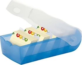 HAN Croco Karteibox, A7, transparent/transparent, inkl. 100 Karteikarten