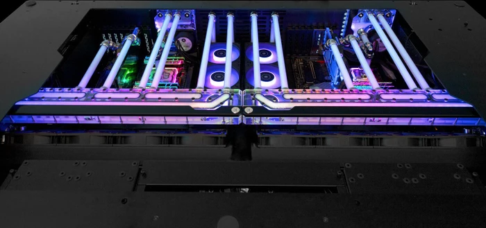 EK Water Blocks Quantum Line EK-Quantum Reflection DK-05F Left D-RGB, Verteilerplatte, Acryl