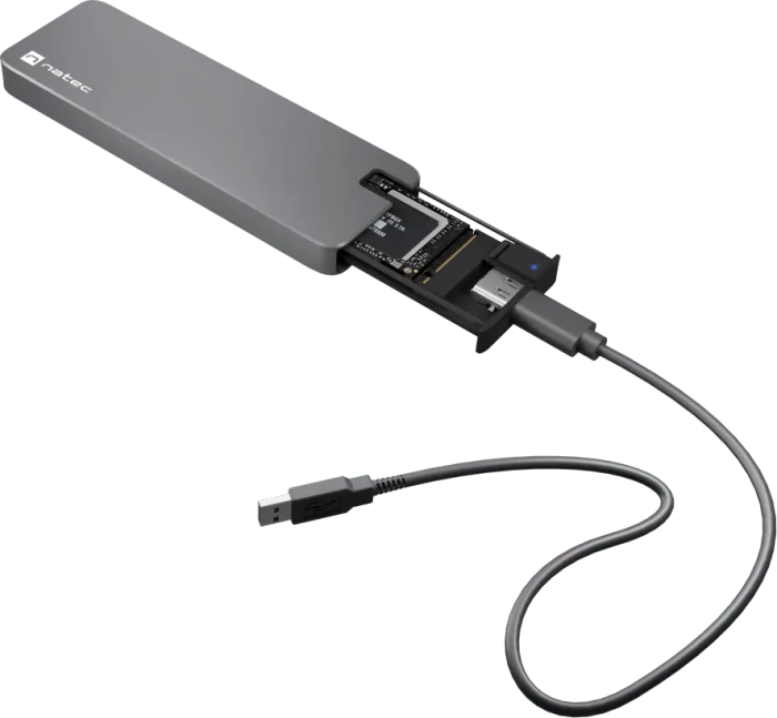 Natec Rhino M.2 NVMe, grau, USB-C 3.1