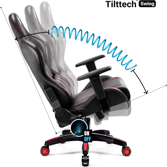 Diablo Chairs X-One 2.0 Normal Gamingstuhl, schwarz/rot