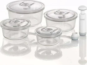 Caso VacuBoxx Vakuumbehälter-Set inkl. Handpumpe, 4-tlg.