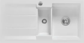 systemceram Genea 100 F Einbau Becken reversibel mit Ablauffernbedienung satin