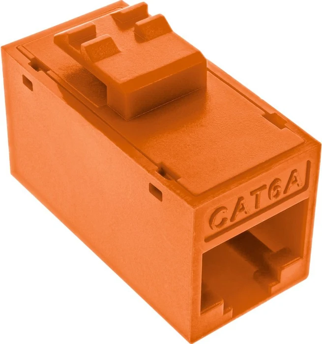 InLine Keystone Modul RJ-45, Cat6a, ungeschirmt, orange, 8er-Pack