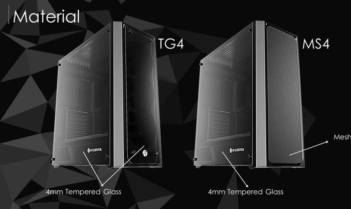 Raijintek Ponos TG4, Glasfenster