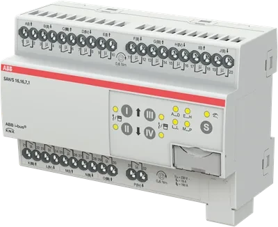 ABB SAH/S16.16.7.1 Schalt-/Jalousieaktor 16-fach, 230V, 16A, 8TE REG, Schaltaktor