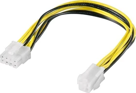 goobay 8-Pin ATX12V/EPS Stecker auf 4-Pin ATX/P4 Buchse, Adapterkabel, 20cm (51358)