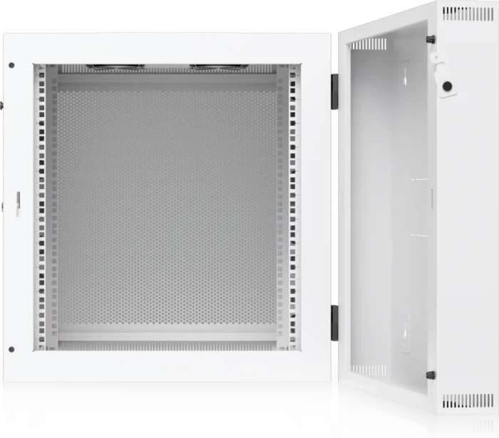Ubiquiti 12U Rack Cabinet, 19" Wandgehäuse 12HE, Gitternetztür, weiß, 703mm tief