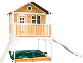 Axi Spielhaus Marc braun/weiß mit Rutsche weiß