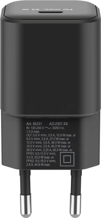 Wentronic Goobay USB-C PD GaN Fast Charger Nano (45W) schwarz