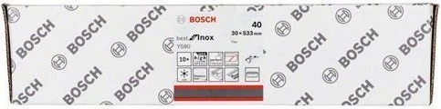 Bosch Professional Y580 Best for Inox Schleifband K40, 30x533mm, 10 Stück