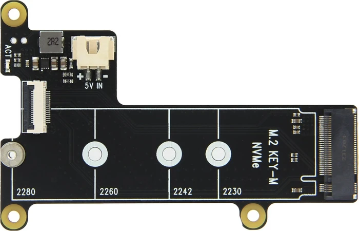 Geekworm X1001 PCIe auf M.2 Key-M NVMe Adapter-Board, M.2 M-Key 2230/2242/2260/2280 NVMe Slot für Raspberry Pi 5