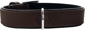 Hunter Softie Hundehalsband, Kunstleder, samtig, pflegeleicht, 55 M-L, braun