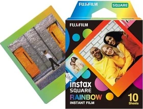 Fujifilm instax SQUARE Sofortbildfilm Rainbow, 10 Aufnahmen