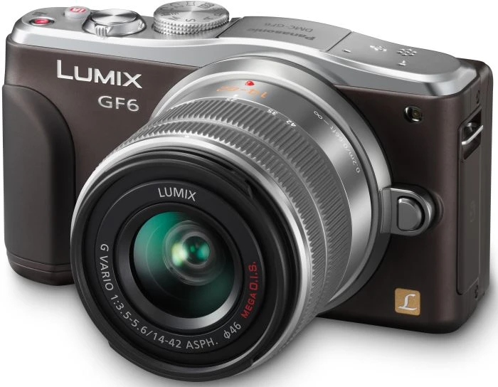 Panasonic Lumix DMC-GF6 braun mit Objektiv Lumix G Vario 14-42mm 3.5-5.6 II ASPH OIS