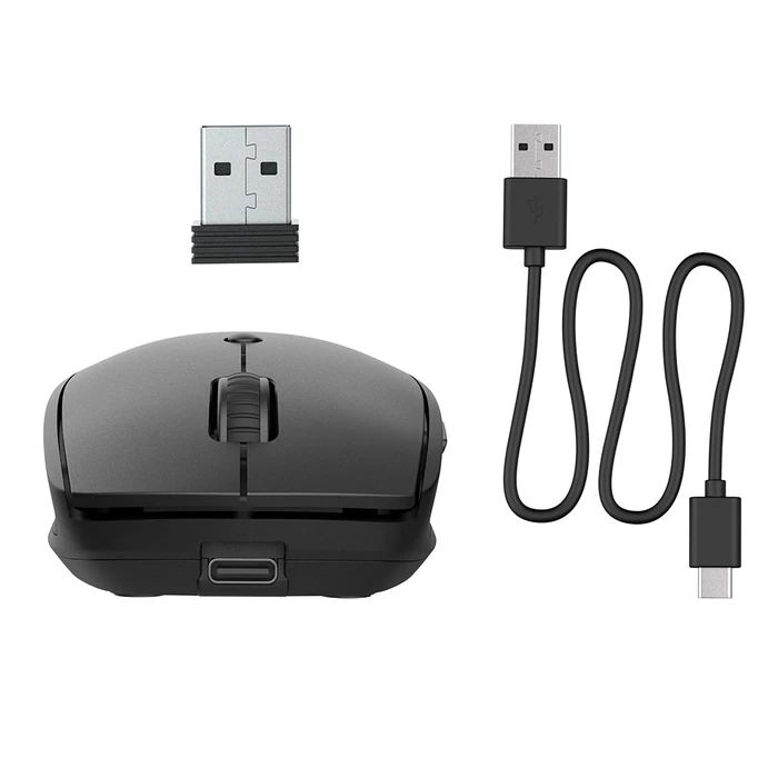 JLab Go Charge Wireless Mouse, schwarz, USB/Bluetooth