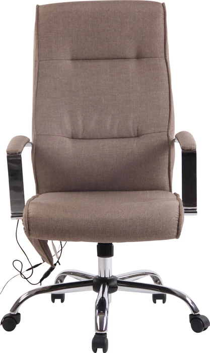 CLP Portland Stoff Bürostuhl mit Massagefunktion, taupe
