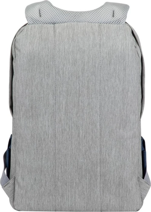 RivaCase Prater anti-theft Laptop Rucksack 17.3", Grey/Dark Blue