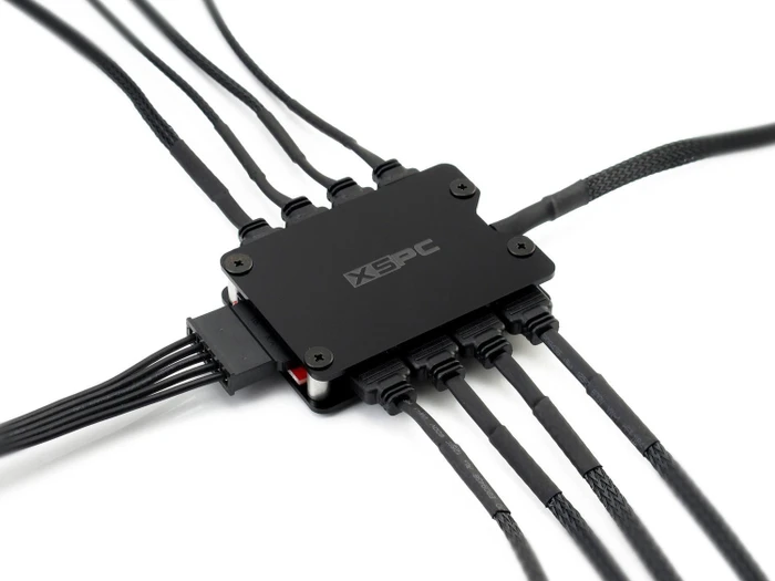 XSPC RGB Splitter Hub, 8-fach, schwarz