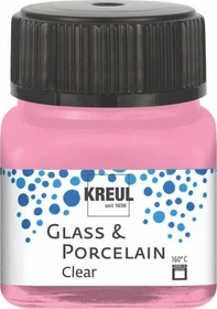 Kreul Glass & Porcelain Clear Malfarbe, rosa, 20ml