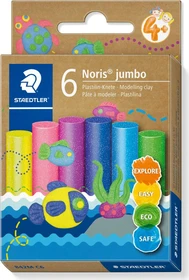 Staedtler Noris Jumbo 842 Plastilin Knete glitter 6x 16.6g