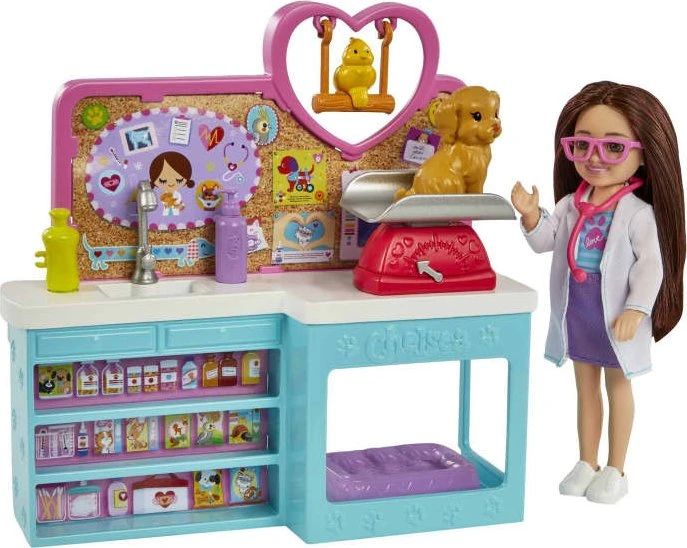 Mattel Barbie - Chelsea Tierklinik-Spielset brünett
