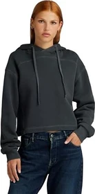 G-Star Overdyed Loose Hooded Hoodie dark black garment dyed (Damen)