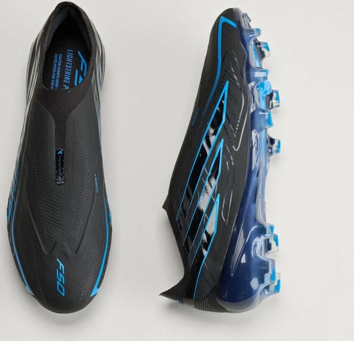 adidas F50 Hyperfast Elite Laceless FG core black/lucid ray blue