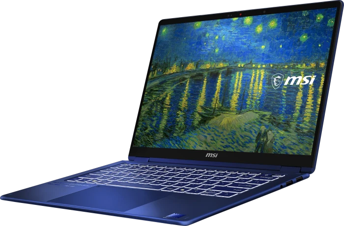 MSI Prestige 14 Flip AI+ Starry Night Over the Rhone-273N, Star Blue, Core Ultra X9 378H, 32GB RAM, 1TB SSD, DE, Vincent van Gogh Edition