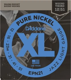 D'Addario XL Pure Nickel Jazz Light