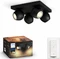 Philips Hue White Ambiance Buckram 4-flammig schwarz Vorschaubild