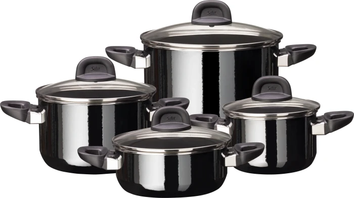 WMF Silit Silargan Modesto Kochtopf-Set schwarz, 4-tlg.