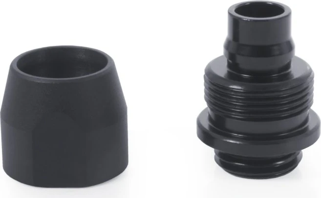 Alphacool HF Anschraubtülle TPV Metall G1/4" auf 12.7/7.6mm schwarz
