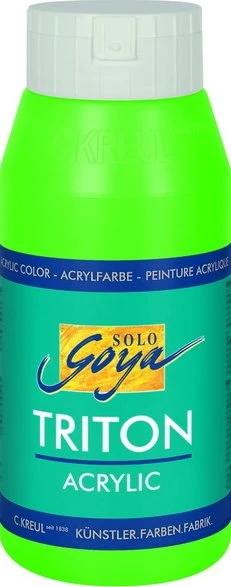 Kreul Solo Goya Triton Acrylic Acrylfarbe, fluoreszierend grün, 750ml