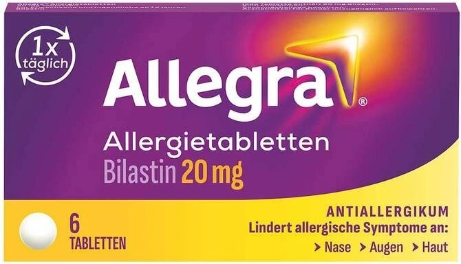 Allegra 20mg Allergietabletten, 6 Stück