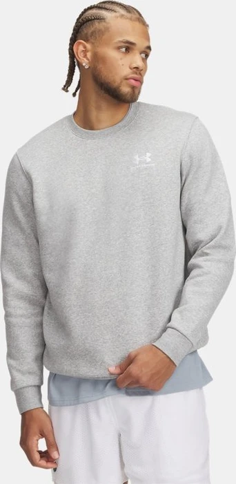Under Armour Icon Fleece Crew Sweatshirt mod gray light heather/white (Herren)