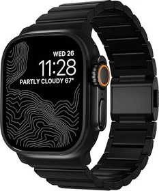 Nomad Titanium Band Black Hardware für Apple Watch 44mm/45mm schwarz