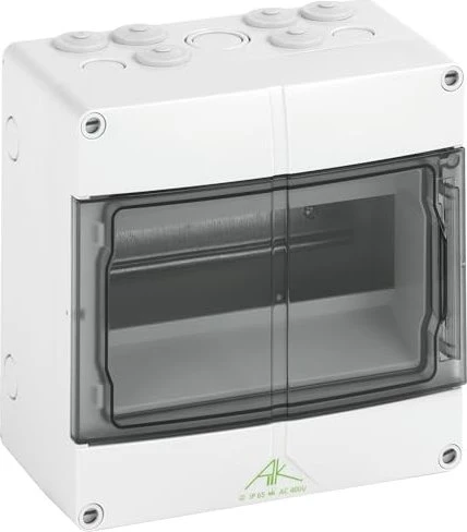 Spelsberg Kleinverteiler AK 09 73540901 | IP65 | Aufputz | 1-reihig 9TE | Kunststoff | transparent | 200x200x122mm Image