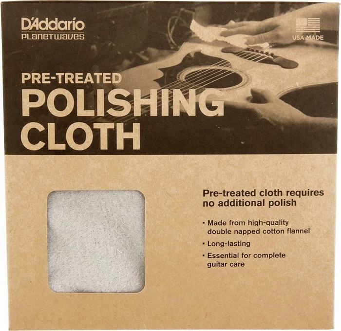 D'Addario Pre-Treated Napped Cotton Polishing Cloth