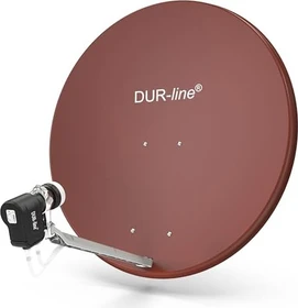 Dura-Sat Dur-line Select 85/90 G + Ultra Twin LNB 2 Teilnehmer Set rot