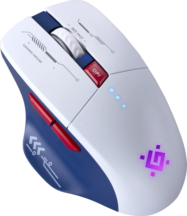 Defender Tisa GM-126 Wireless Gaming Mouse weiß/blau/rot, USB/Bluetooth
